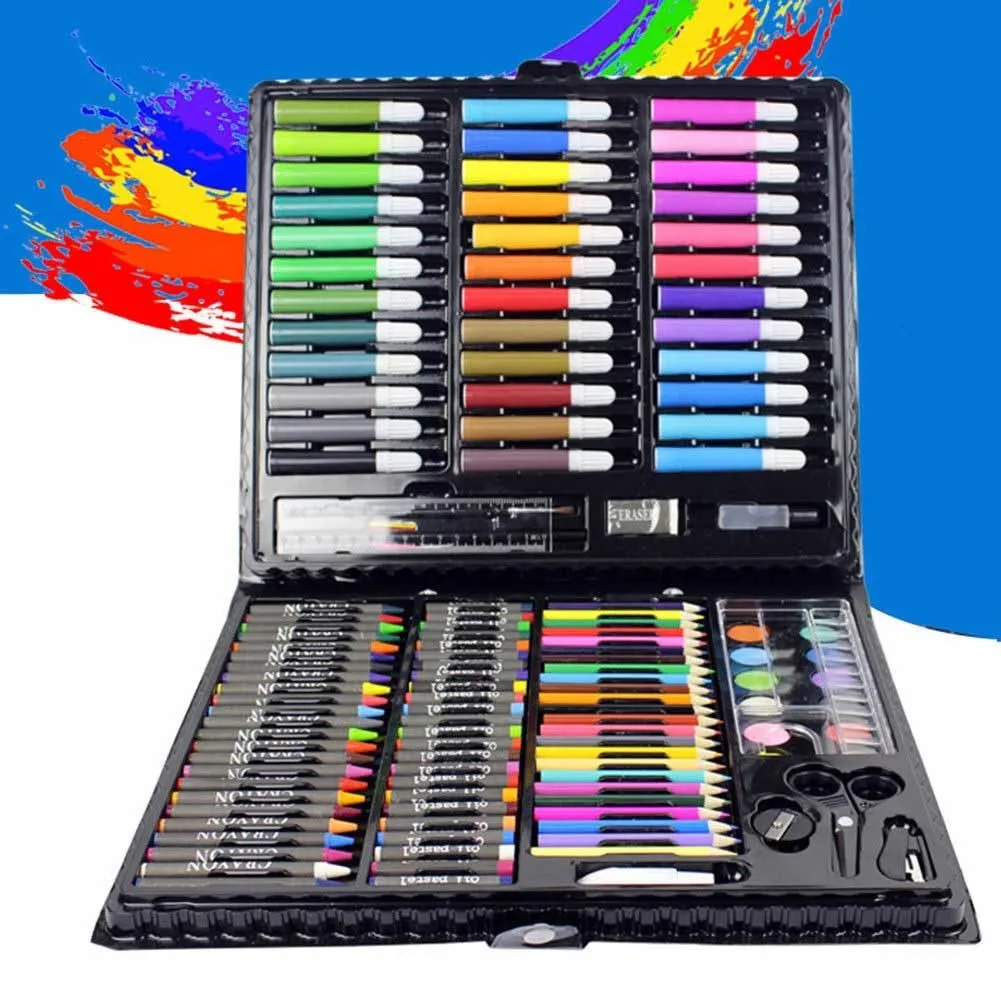 Kids Art Set With Watercolor Pens, Crayons, Oil Pastels, And Stationery  Tool Belt For Painting And Drawing From Youngstore10, $16.71