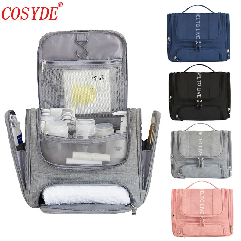 Bolsas de cosméticos Estuches Hombres Bolsa de maquillaje grande Organizador Bolsa de cosméticos de viaje portátil para maquillaje Bolsa de lavado colgante Kit de artículos de tocador de belleza Bolsa de inodoro para mujeres 230826