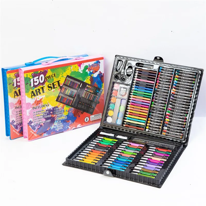 Schilderen Leveringen 150 Stuks Kids Art Set Kinderen Tekening Water Kleur Pen Krijt Oliepastel Tool Briefpapier 230826