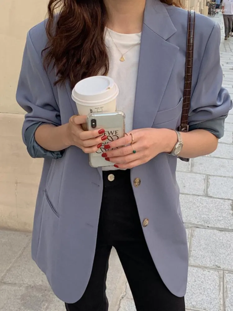 Sweet Two Button Blazer Coat For Women Fashionable Loose Fit Double Pocket Long Sleeve Suit Dress Jackets For Women For Autumn 2023 Tide Blazers X180 From Franceston 29.88 DHgate.Com