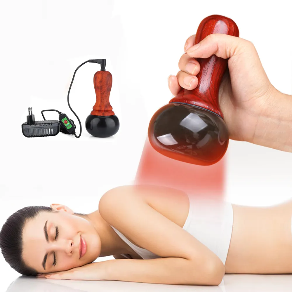 その他のマッサージアイテムElectric Gua Sha Massager Stone NaturalGuasha Traping Back Neck Body Tools Relexation Beauty Health Care 230826
