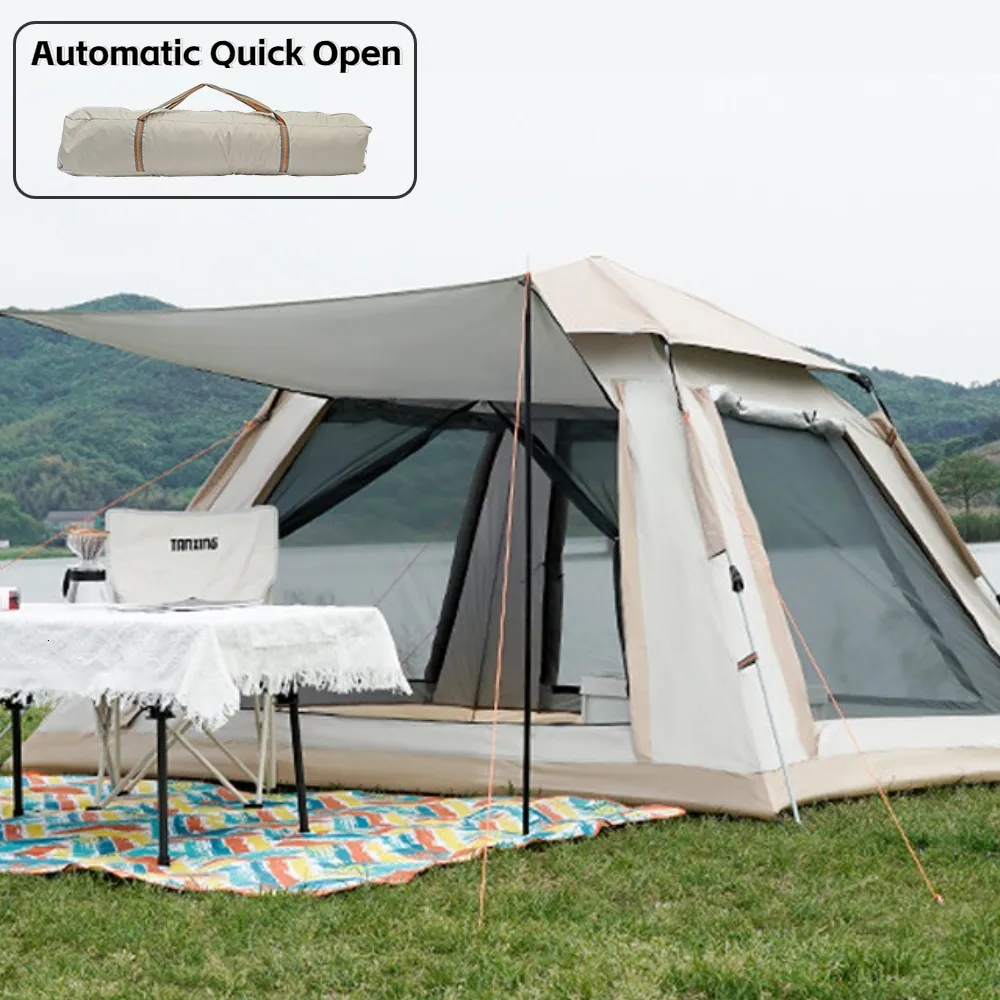 Tiendas de campaña y refugios 5 8 personas Tienda de apertura rápida automática al aire libre Rainfly Camping impermeable Familia Configuración instantánea con bolsa de transporte 230826