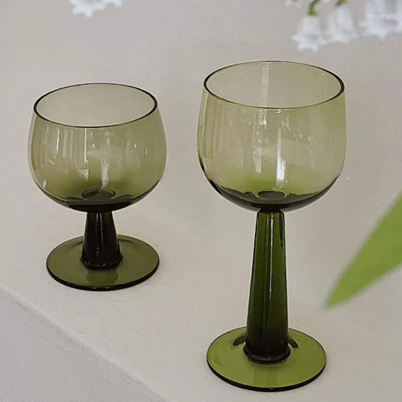 Copos De Vinho Original Vintage Floresta Olive Green Cálice Copo De Água  Simples Café Copo Leite Chá De 21,13 €