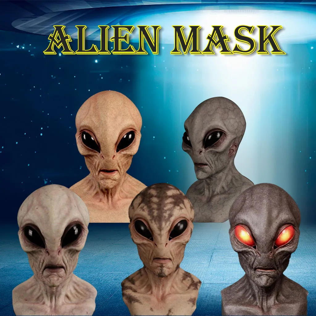Máscaras de fiesta Máscara alienígena de Halloween Scary Horrible Horror Decor Supersoft Magic Mask Creepy Party Decoración Divertido Cosplay Prop Suministros 230826