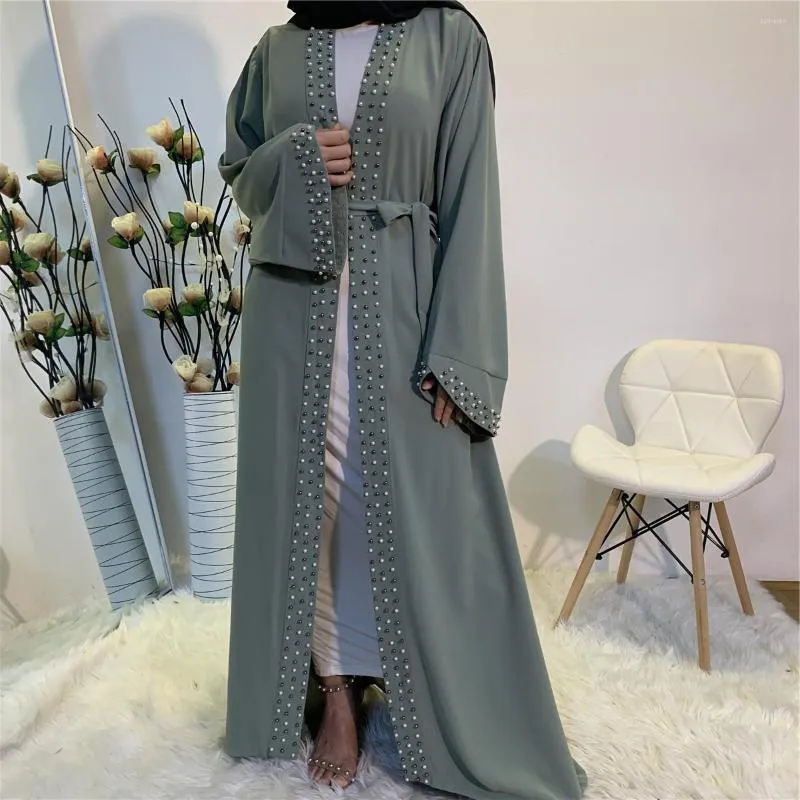 Vêtements ethniques 2023 Abayas musulmanes pour femmes Abaya Élégant Dubaï Turquie Arabe Islamique Caftan Saoudien Robe à lacets Robe