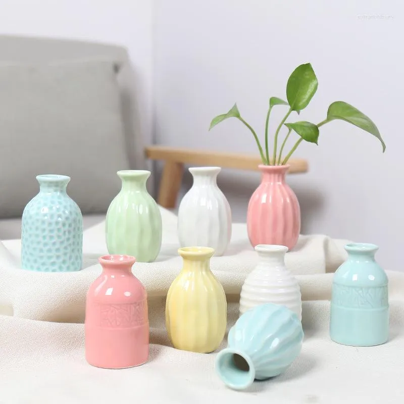 Vasi 1PC Mini vaso di fiori moderno disposizione della casa soggiorno origami ceramica plastica decorazione in stile nordico ornamento