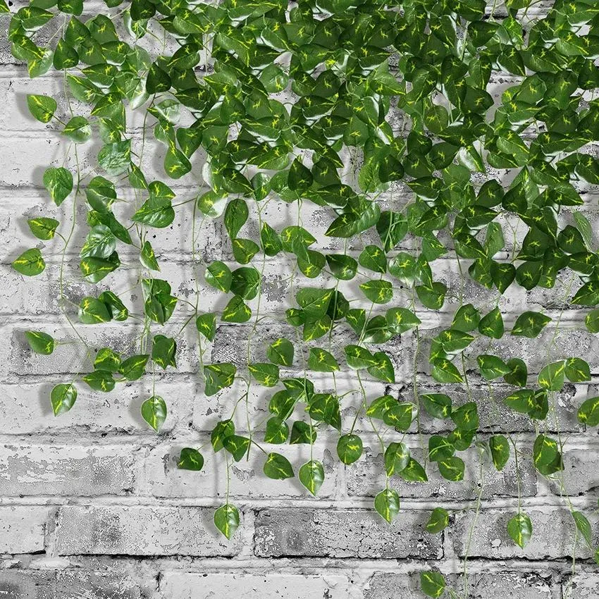 12packs Artificial Hanging Plant Fake Vine Ivy Leaf Greenery