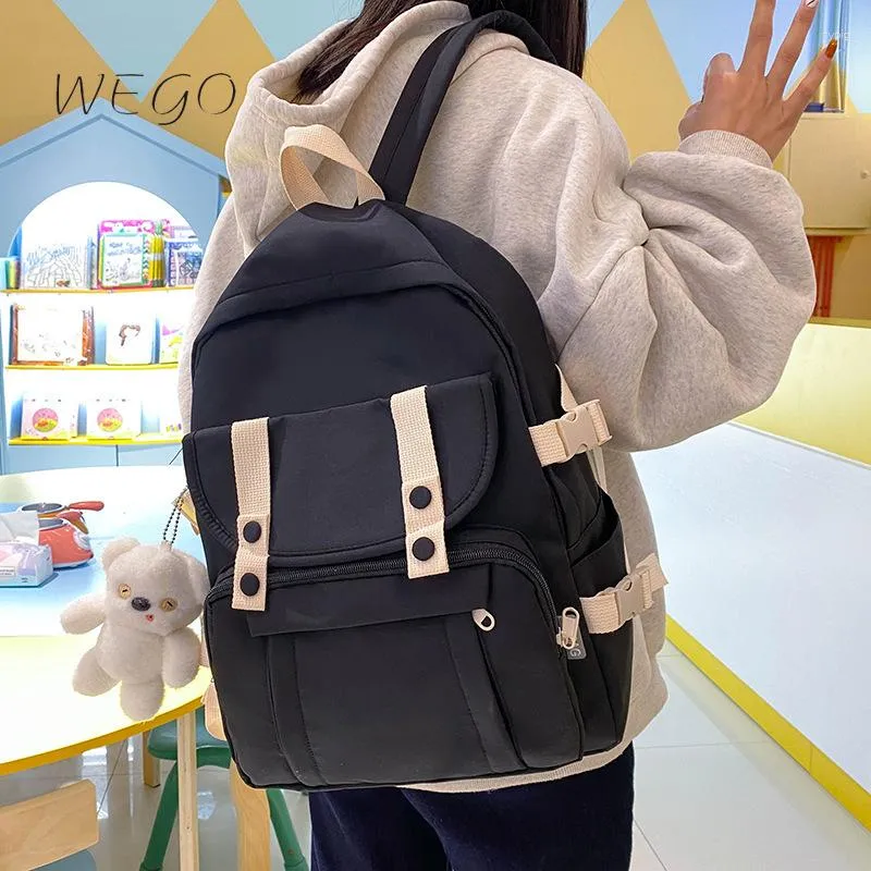 Sırt çantası gündelik genç moda erkek kız 2023 oxford bez sırt çantaları öğrenciler büyük kapasiteli tuval hafif taşınabilir seyahat çantası