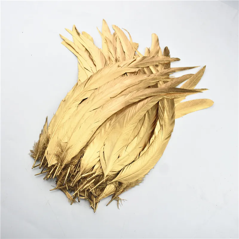 Outras ferramentas manuais 100 pcs mergulhado corante ouro prata galo pena penas naturais para artesanato pluma decoração plumas de faisão 230826
