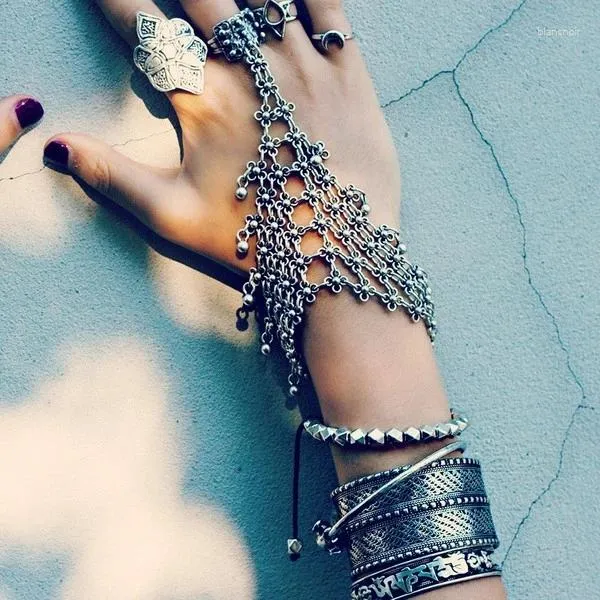 Bohemian Vintage Link Boho Bracelets Hippie Statement Jewelry For Women Turkish Gypsy Tribal Party Wear From Blancnoir 13.2 DHgate.Com