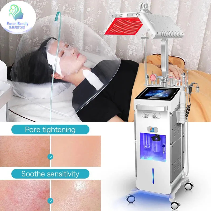 Skin Rejuvenation Oxygen Facial Spray Gun Hydra Water Hydrodermabrasion Peel Machine With PDT Led