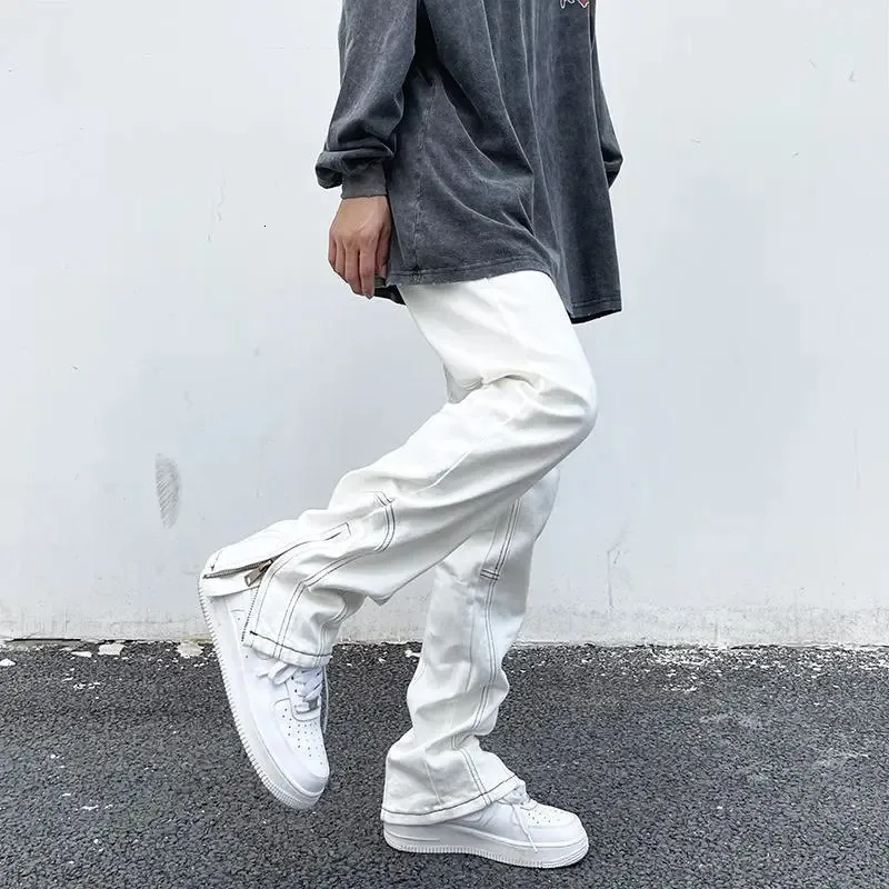 DHgate.com:Mens Hip Hop White Flared Jeans, Loose Side DHgate.com:Mens Hip Hop White Flared Jeans, Loose Side