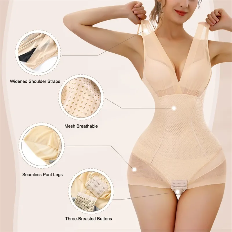 Feelingirl Body Shaper Flarixa Sexy Mesh Shapewear Women Bodysuit