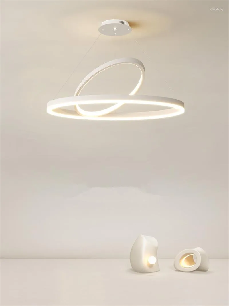 Kroonluchters Moderne LED-plafondkroonluchter voor woonkamerdecoratie Eenvoudige slaapkamerlamp Minimalistisch Master Ring Restaurant