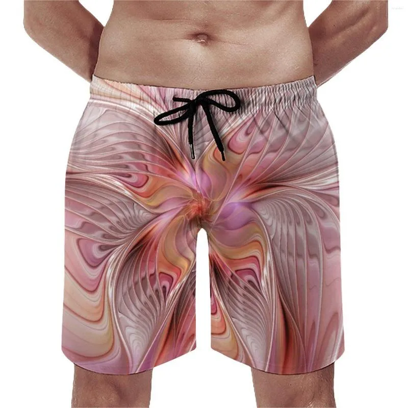 Pantaloncini da uomo Astratti Farfalla Tavola Fantasia Arte frattale Pantaloni corti casual Abbigliamento sportivo stampato da uomo Costume da bagno ad asciugatura rapida Regalo