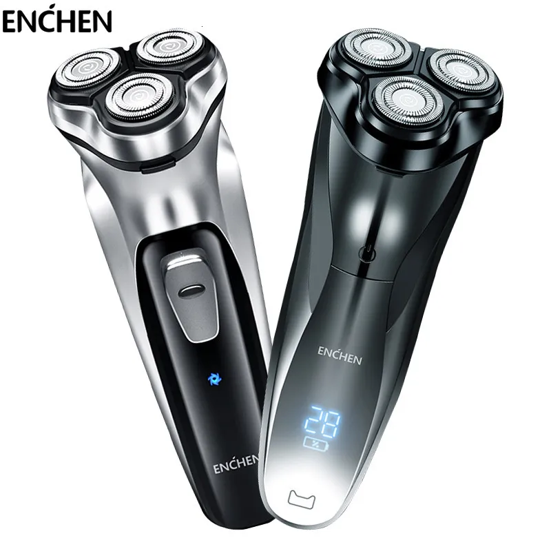 Barbeadores elétricos enchen blackstone face barbeador para homens recarregável 3d flutuante máquina de barbear aparador de barba 230826