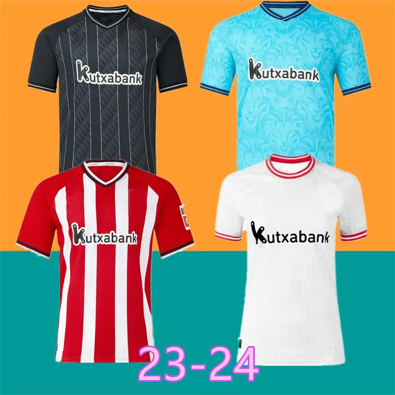 23 24 Club Bilbao Soccer Coureys Berenguer Muniain Athletic Williams Shirt Raul Garcia Villalibre Camiseta Freshet Third Gk Unai Simon Away 3XL 4XL 2023 2024