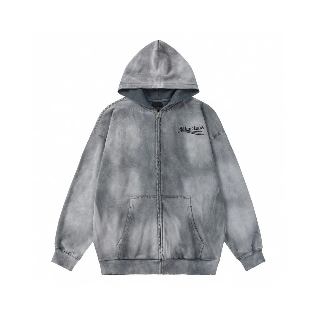 Mens plus size top zip up hoodie