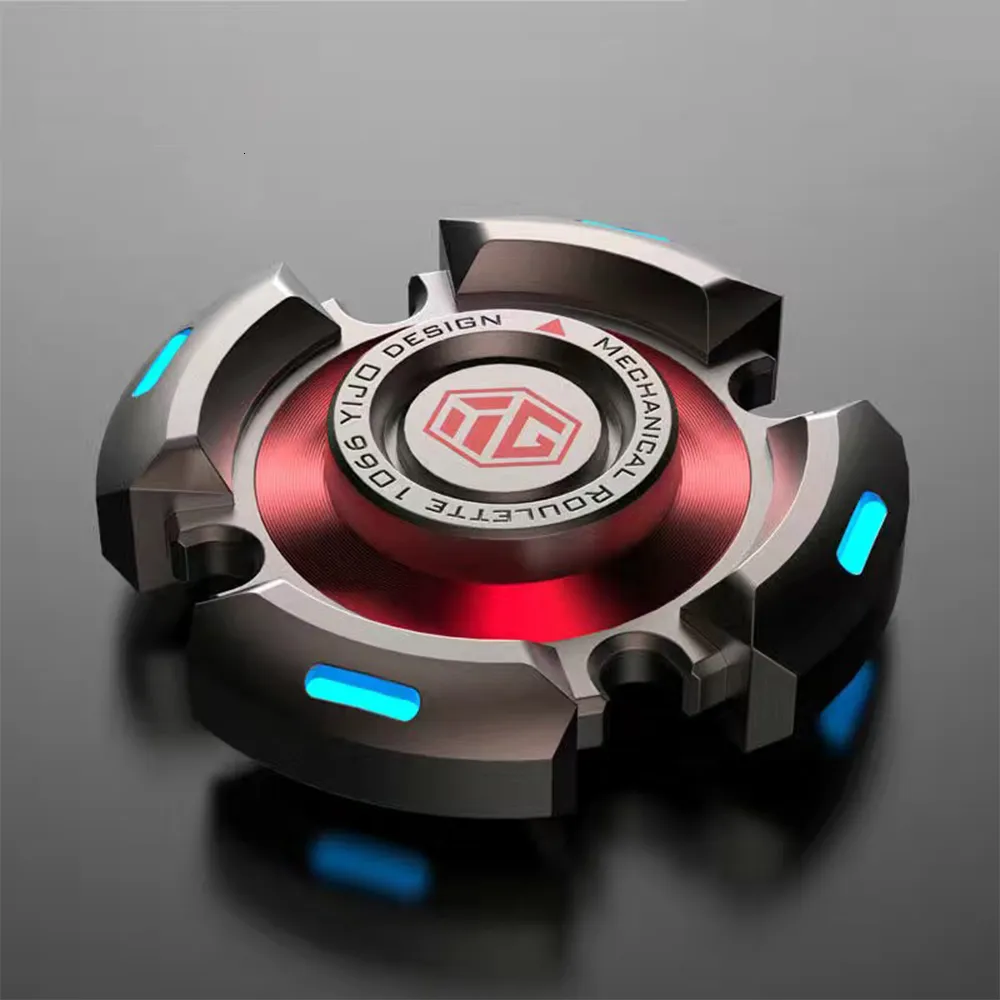 Spinning Top Fidget Spinner Brilho luminoso à noite Luz Mão Figet Spiner Dedo Descompressão Crianças Brinquedos Fingertip Giroscópio 230826