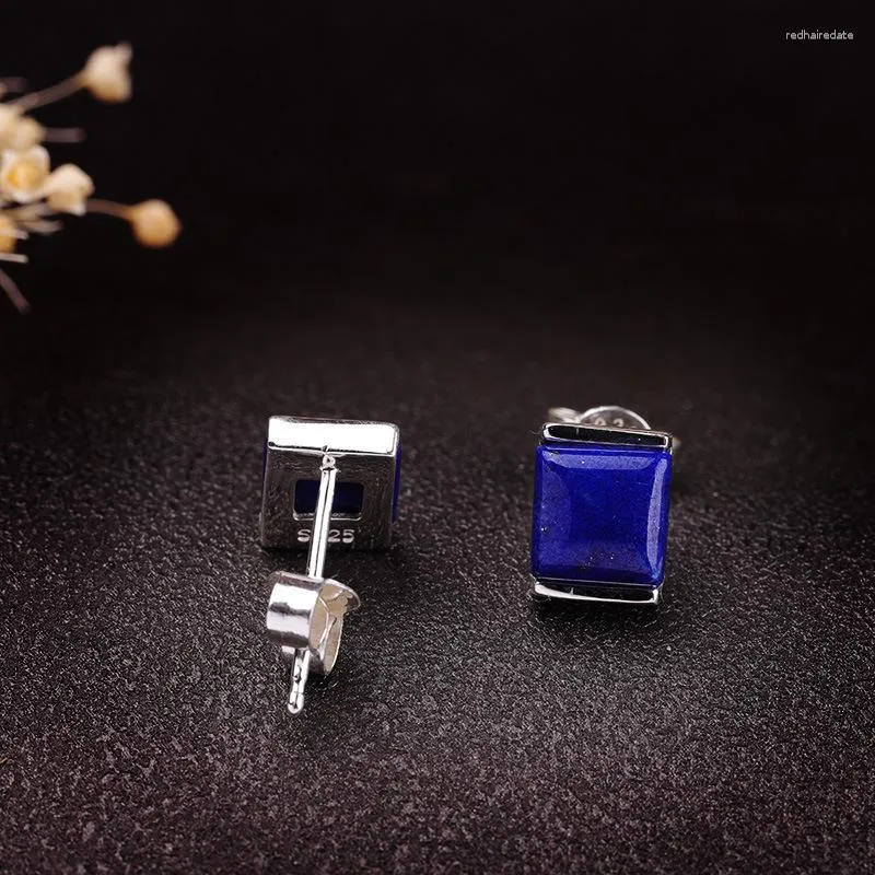 Dingle örhängen s925 sterling silver smycken kvinnors lilla färska lapis lazuli