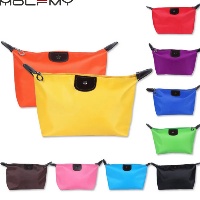 Midjepåsar Portable Cosmetic Bag for Women Colorful Waterproof Travel Dumpling Storage Mini Söt toalettmete Makeup Tote Pures 230826