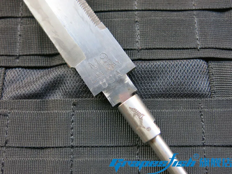 Anpassad Phrobis M9 MPBS Bayonet Knife Lan-Cay Lancay Ontario Tri-Tech Style CNC Machined Rostfri Steel Tang Repair