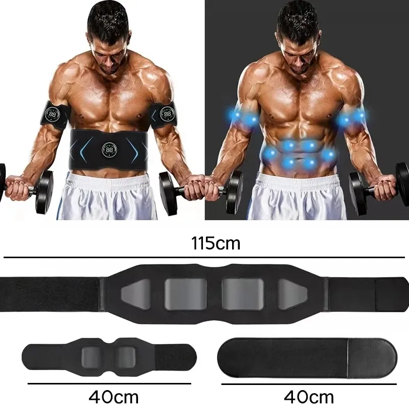Electric Abs Stimulator Toning Belt EMS Vibration Training for Arm and Leg Workout