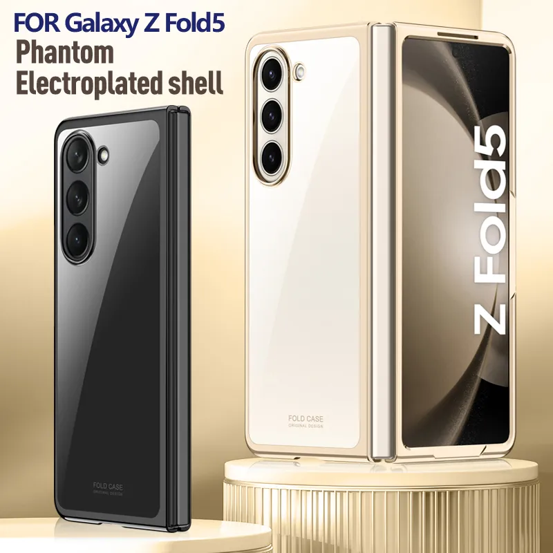 2023 nova chegada alta aparência fantasma galvanizado escudo dobrável para samsung galaxy z fold5 nítido hd transparente qks caso de telefone