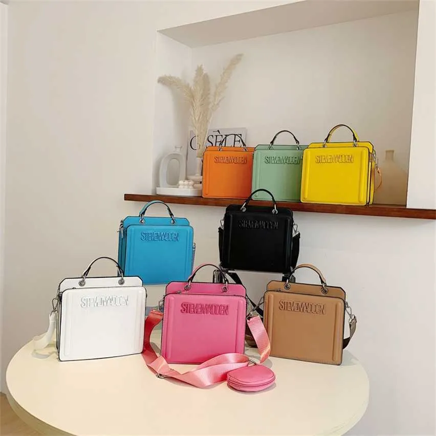 Tienda de bolsos de lujo 85% de descuento Moda Mujer Nueva mano Carta de gran capacidad Makaron bolso bandolera de un solo hombro ap1