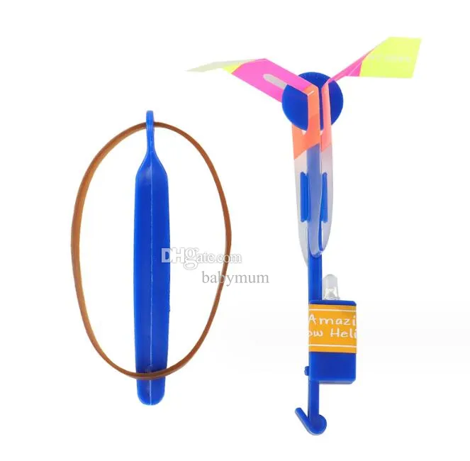 Nouveauté Led Flèche Volante Jouet Incroyable Enfants Brillant Fusée Hélicoptère Festival Fête Amusant Cadeau Élastique Clignotant Jeu Cadeau Noël LED jouets