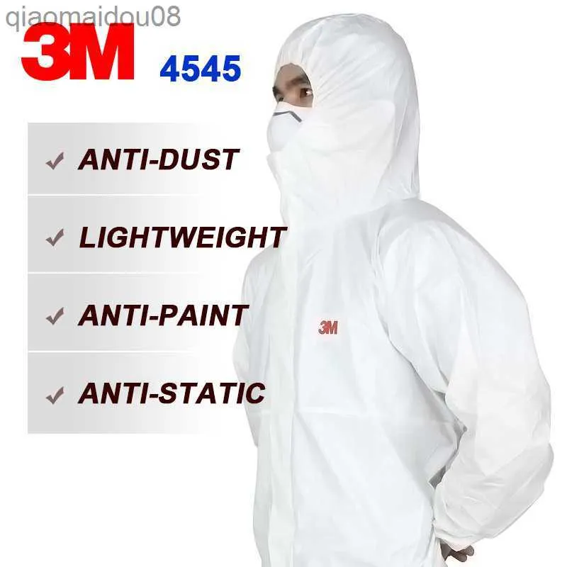 Ropa de protección 3M 4545 Ropa de protección Líquido antipartículas y estático en aerosol Pintura pesticida Ropa de limpieza del hogar Tipo 5/6 HKD230826