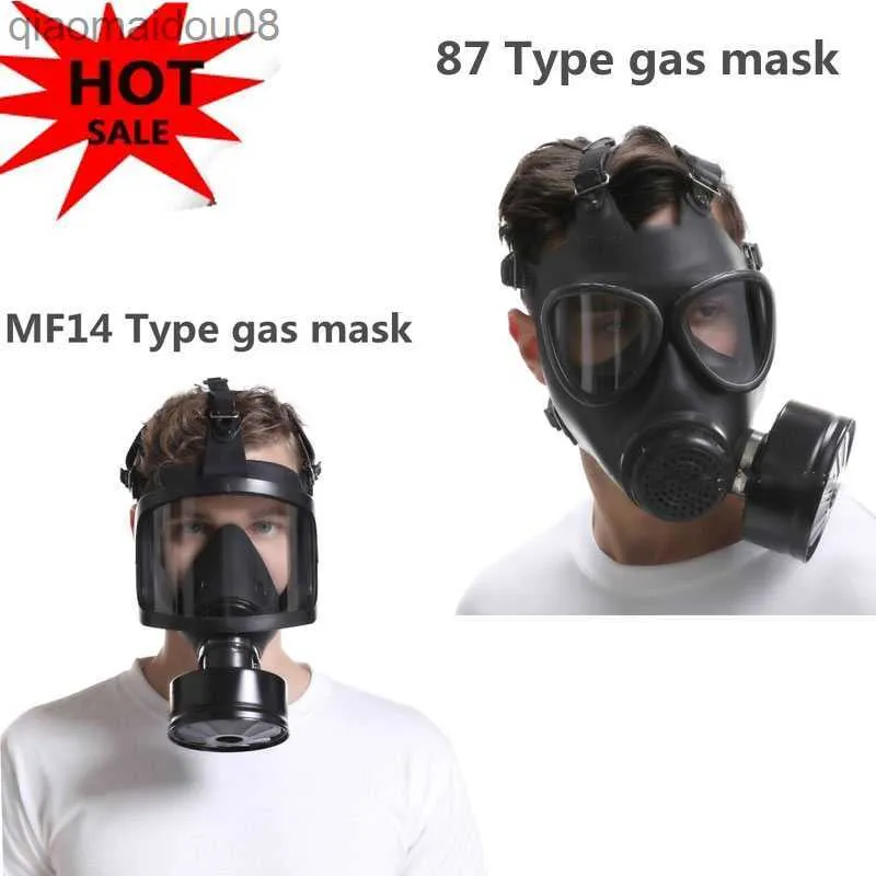 Vêtements de protection Masque à gaz de type 87 Masque complet MF14 Filtre respiratoire chimique Masque de stimulation auto-absorbant Protection contre la pollution nucléaire HKD230826