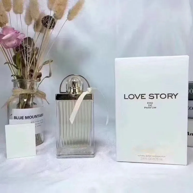 Profumi da donna Famosi LOVE STORY Spray femminile Colonia 75ML EDP Marca Natural Ladies Fragranze piacevoli di lunga durata per regalo 2.5 FL.OZ Profumo affascinante Dropship