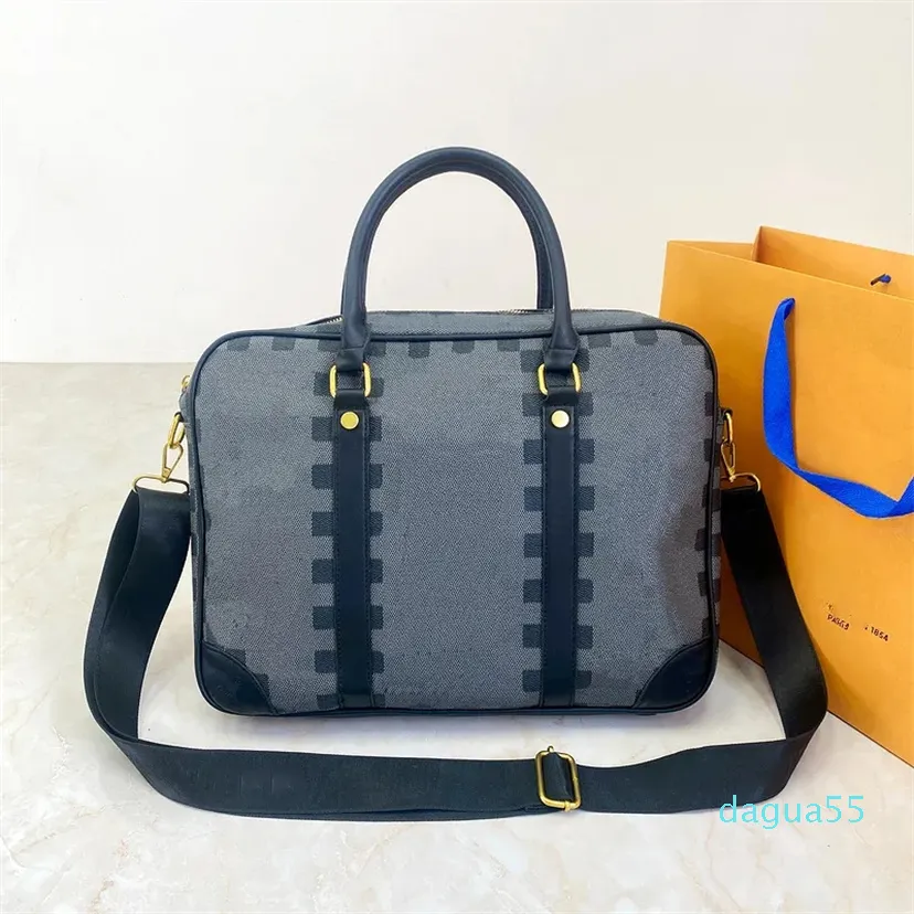 Designer-Aktentasche für Herren und Damen, Laptoptasche, Handtasche mit Riemen, modisch
