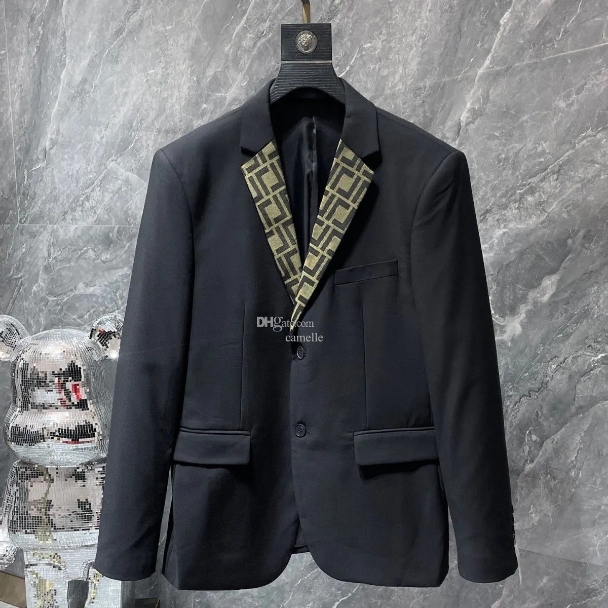 Doppelbuchstabe F G Herren-Designer-Anzug, Blazer, Jacke, Mäntel für Männer, Stylist, Stickerei, Langarm, lässig, Party, Hochzeit, mit asiatischer Größe M-3XL