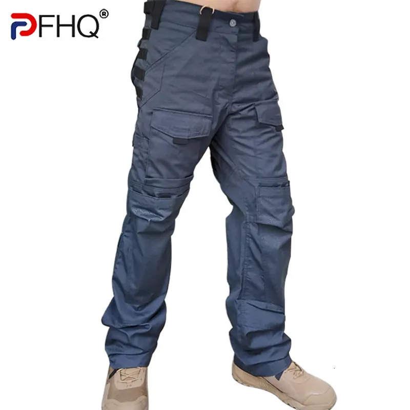Tute da uomo PFHQ Pantaloni tattici autunnali Camouflage Tasche per sport all'aria aperta Original Darkwear Pantaloni cargo versatili freschi 21Q4905 230826