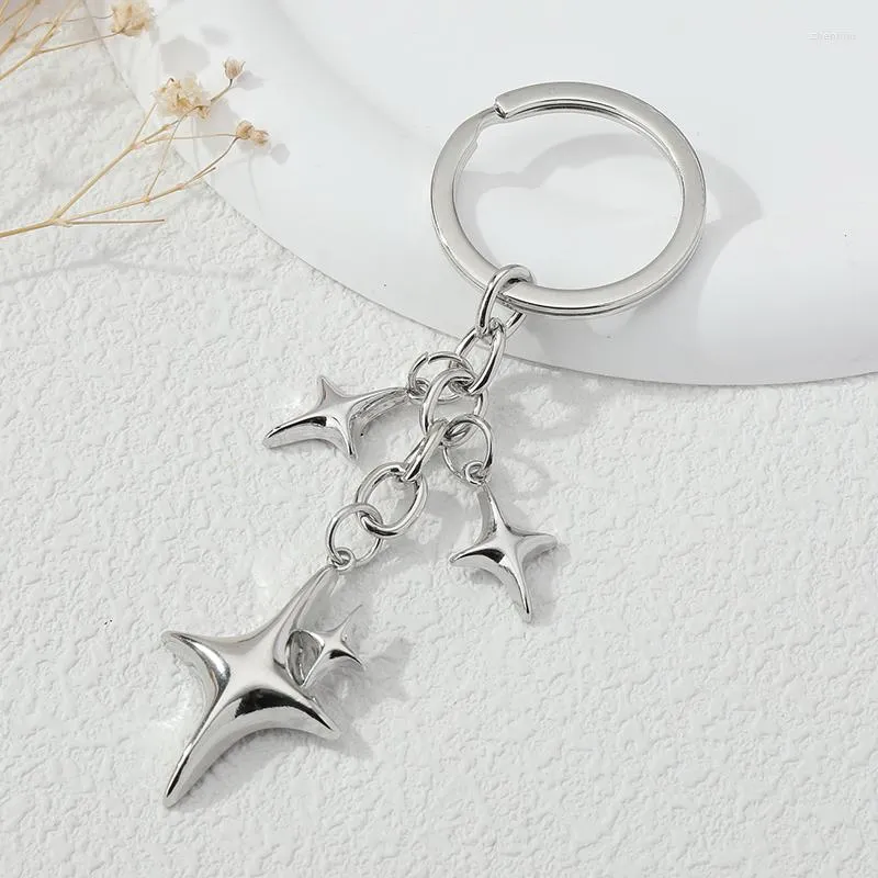 Keechhains Star Moon Metal Key Rings pendenti per uomo e sacche da donna Amicizia Regalo decorazione gioielli fatti a mano all'ingrosso
