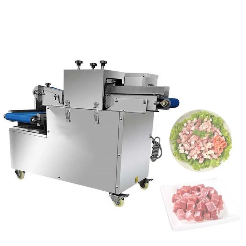 Commercial Dicing Machine Automatisk multifunktionell fläskkött kall kött Dicing Machine rostfritt stål Mutton köttstörning