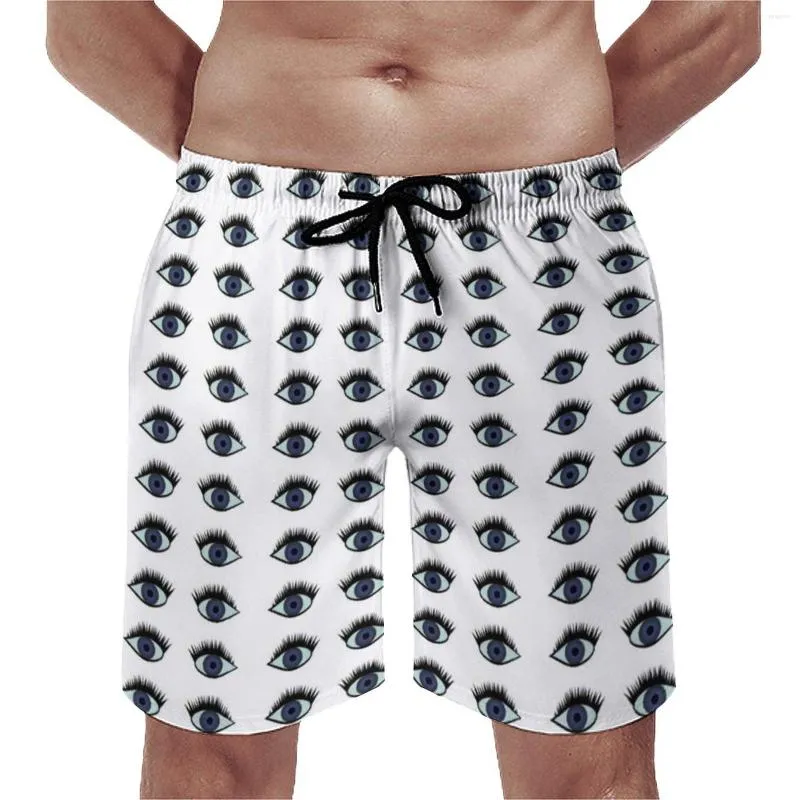 Men's Shorts Blue Eyes Gym Summer Eye Watching Casual Board Short Pants Males Sports Fast Dry Custom Swimming Trunks