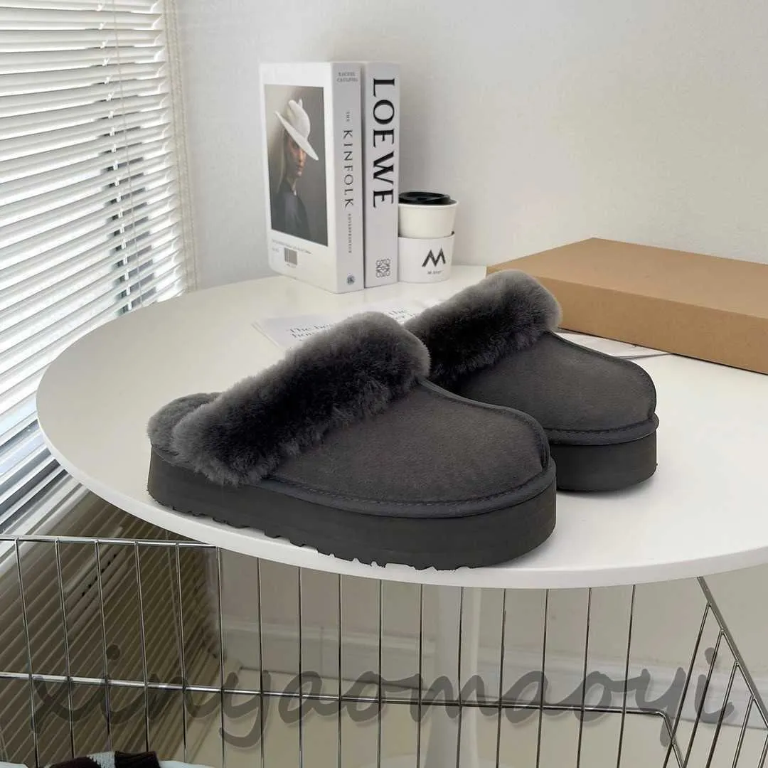 2020 Womens Elegant Rabbit Fur Sheepskin Slipper Boots With
