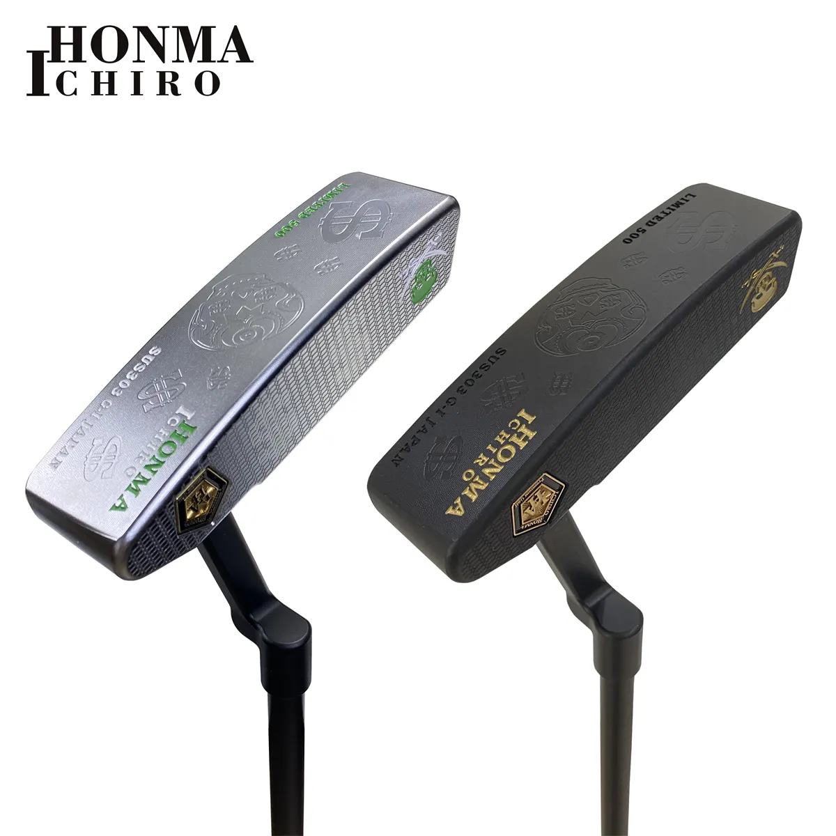 イチロ・ホンマ・ゴルフ・クラブ限定版ダークナイトシリーズG-IIIヘッドカバー付きオックスホーンパター