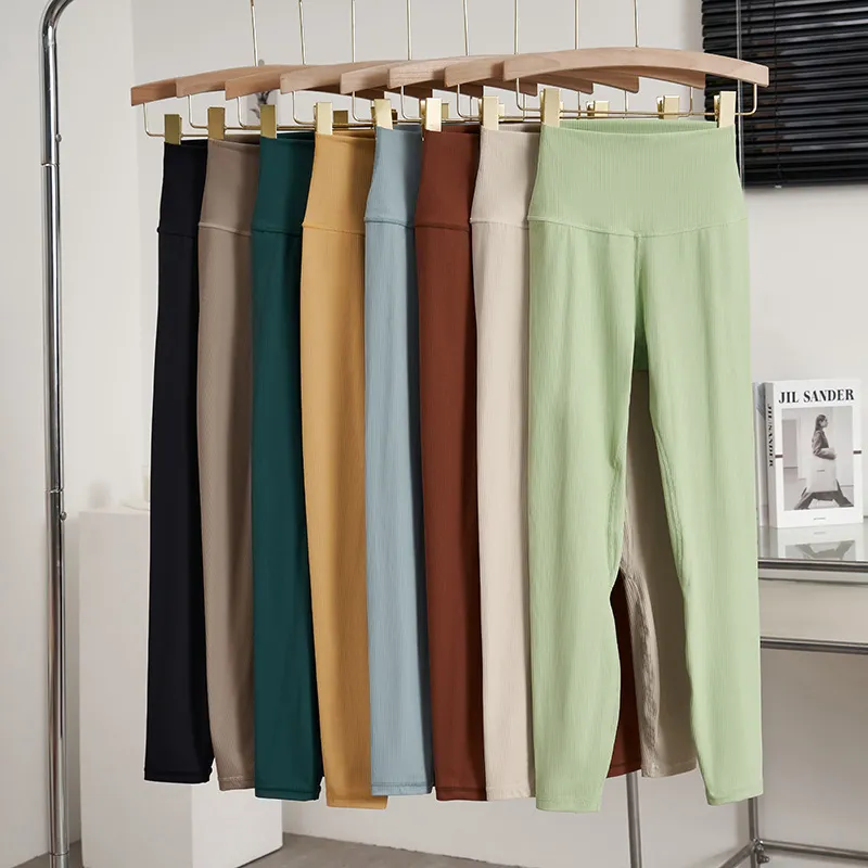 Yoga Trouser Pants: Ribbed High Waist Fitness Leggings For Women Shaping,  High Elastic Gym Tights & Workout Trousers Womens For Outdoor Sports From  Angkorwu, $16.55 | DHgate.Com