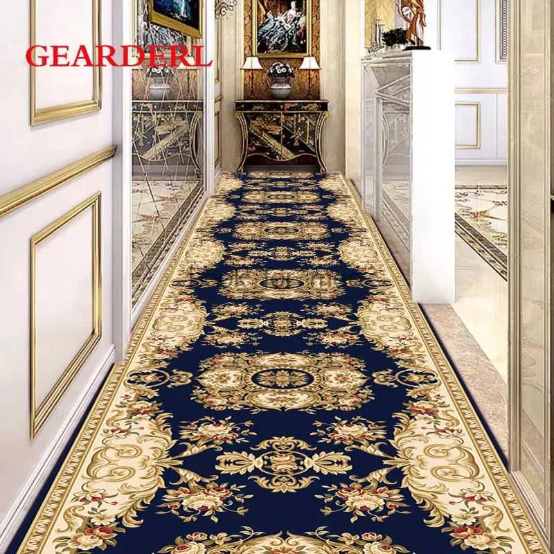طراز الخريف Long Lobby Carpet Rugs غرفة المعيشة درج درج الهوم ممر الممر الممرات حفل زفاف حمراء منطقة حمراء السجاد HKD230828