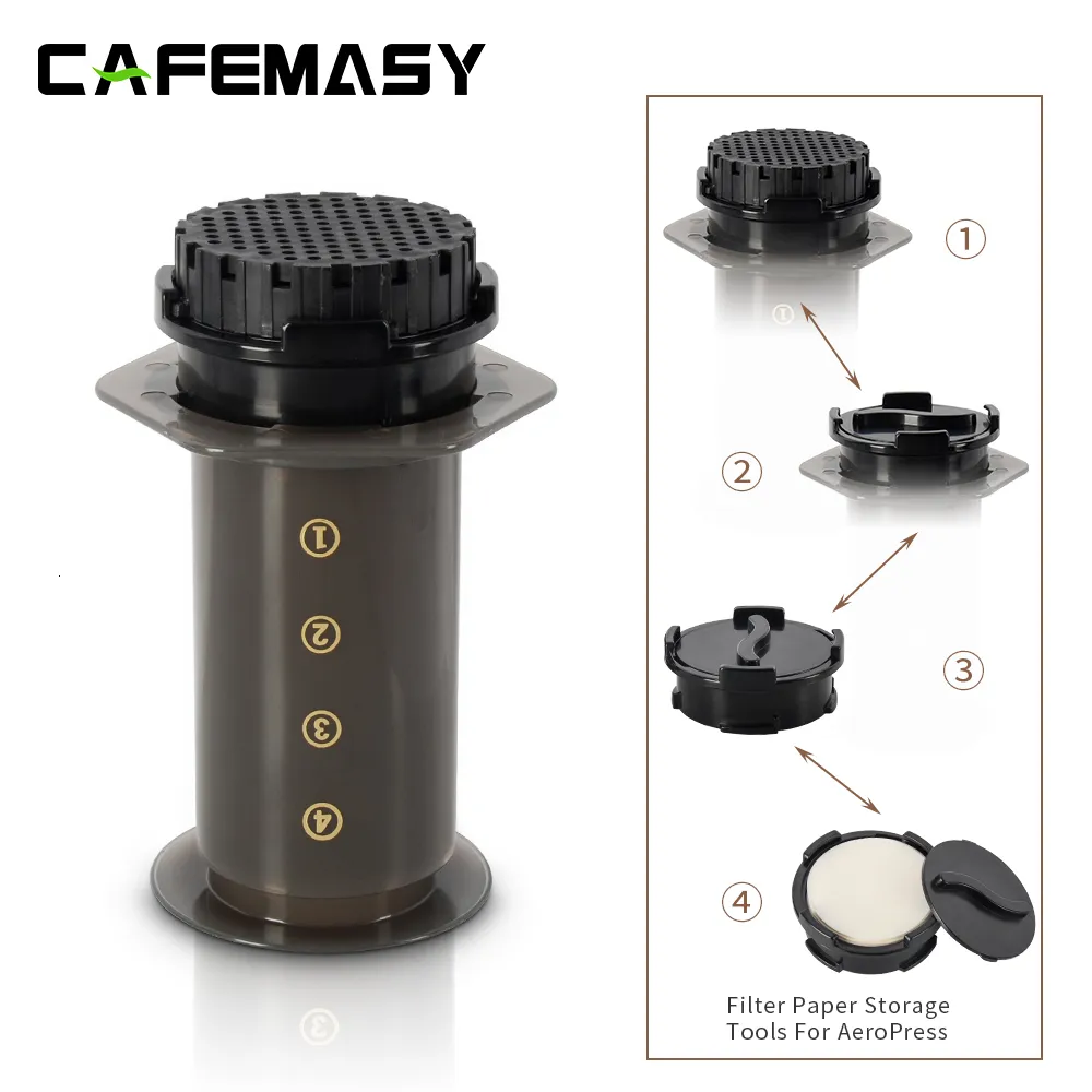 Bouteilles d'eau Cafemasy filtre papier expresso cafetière Machine Portable café français presse CafeCoffee Pot pour AeroPress Barista outil 230828