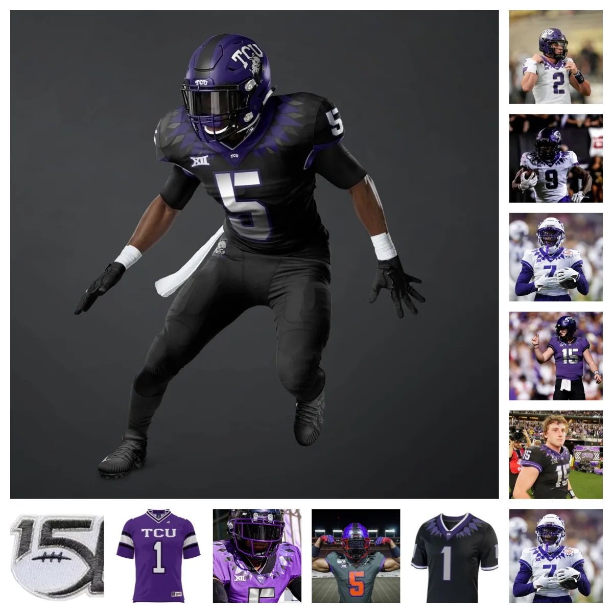 Football Player Tcu Football Uniforms 2019 Alternate Uniforms Tcu