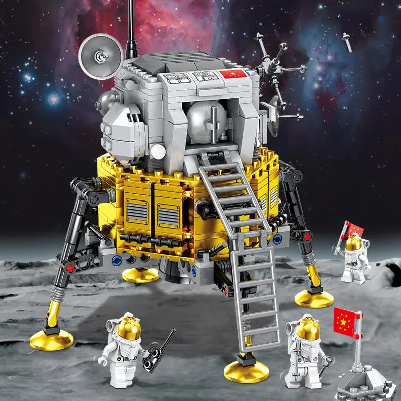 Spacex War Build Block Lepin Mattoncini da costruzione Technic Esplorazione dello spazio Rover lunare Guerriero metamorfico King Kong Razzo giocattolo Kit modello Giocattolo per bambini Natale