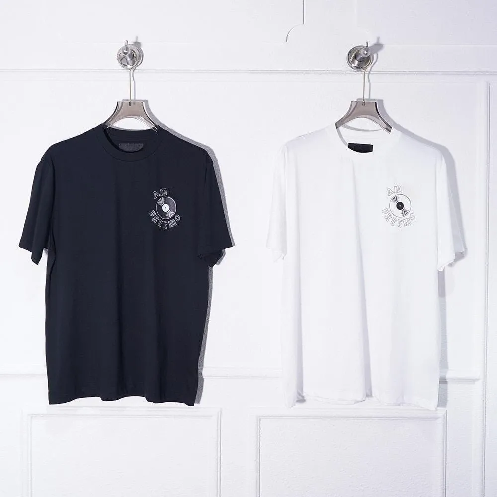 Nowe męskie projektanta T koszule kobiety TEESURYSURY Projektanci T-shirty Premier Record Tee Men Men Fashion Casual Short Sleeve Street Top