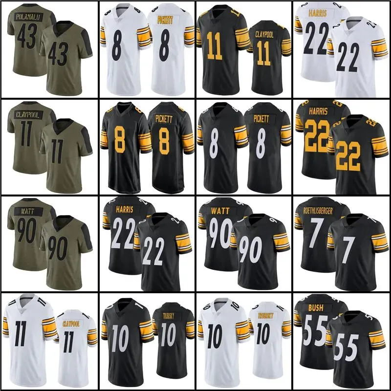 Jersey PittsburghSteelers8 Kenny Pickett 11 Chase Claypool T.J. Watt 22