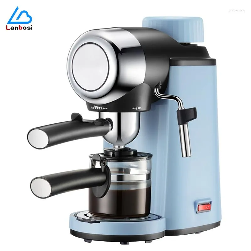 Household Small Coffee Machine Semi-Automatic Espresso Steam Milk Frother High Pressure Extraction