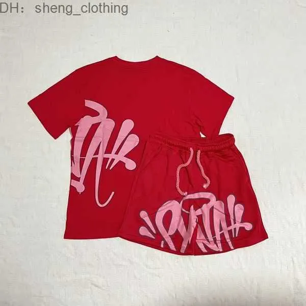Herr Syna World Tshirts Set tee tryckt designer t-shirt kort y2k grafisk tshirt och shorts hip hop s-xl 4 llp3
